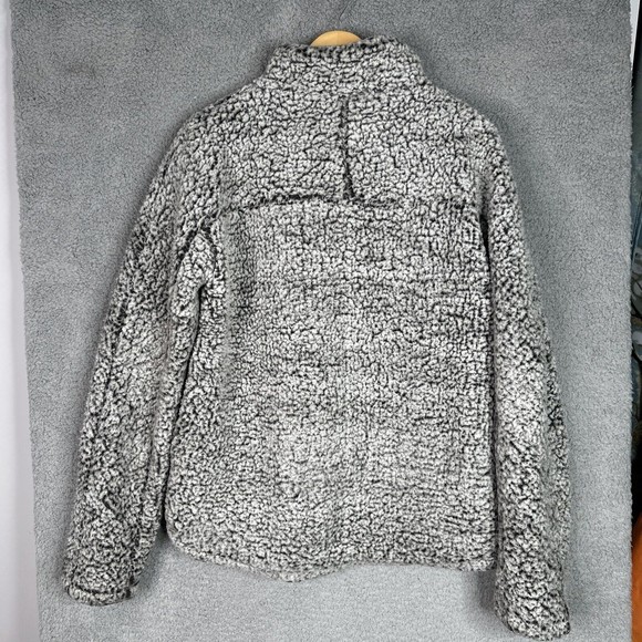 Altar’d State Jacket Womens Large Gray Wubby Teddy Sherpa Quarter Zip Pullover - Picture 5 of 11